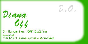 diana off business card